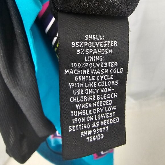 Nicole Miller Black Blue Sleeveless Dress Boho Retro Art Deco Retro 4 - Picture 10 of 11